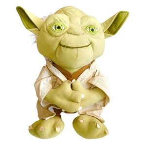 Yoda Plush 18" STAR WARS Stuffed Animal Hooded Robe Lucasfilm Jedi Master